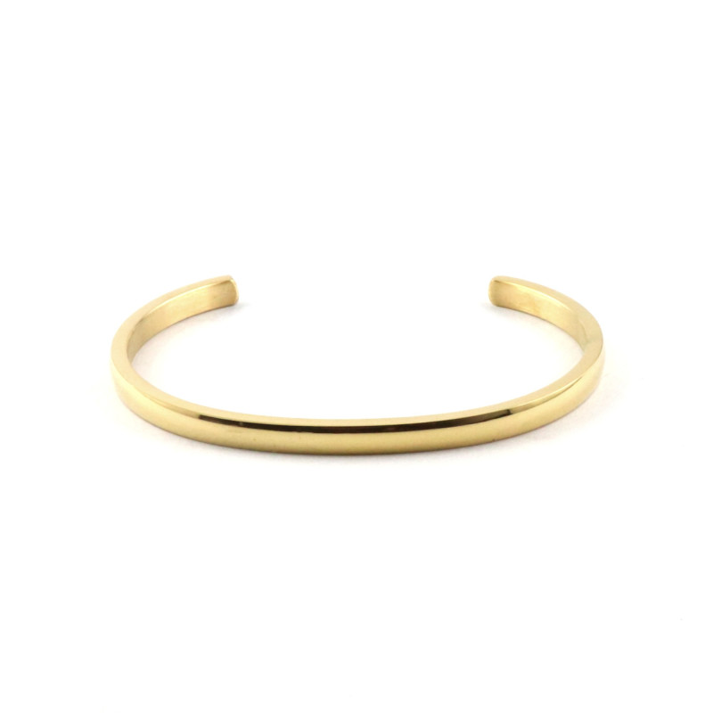 Bracelet jonc acier doré 4mm