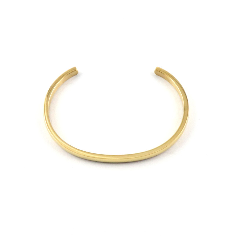 Bracelet jonc acier doré 4mm
