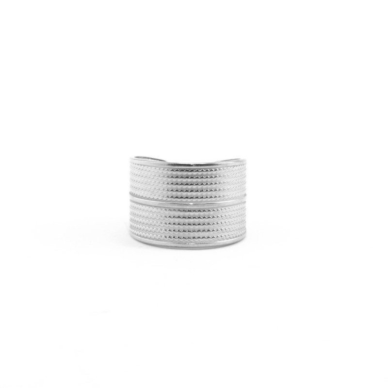 Bague large ethnique 14mm acier