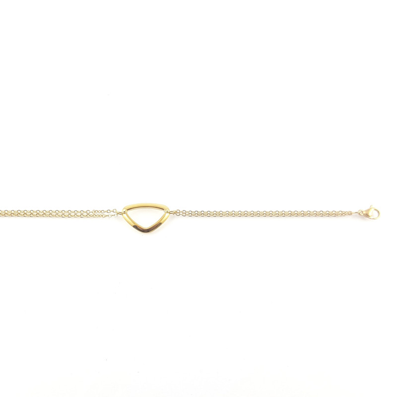 Bracelet triangle design acier doré