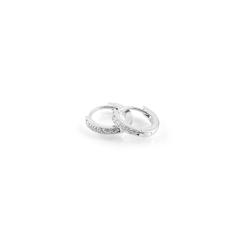 Minis-créoles argent 925 oxydes 9.5mm