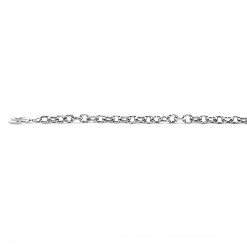 Bracelet acier maille forçat attache O,T