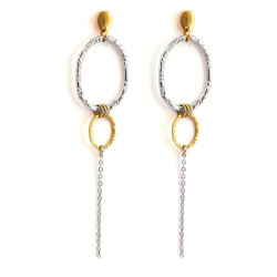 Boucles d'oreilles pendantes ciselées