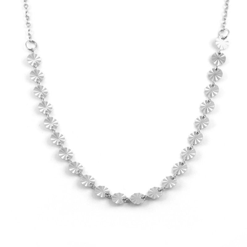 Collier acier pastilles solaires