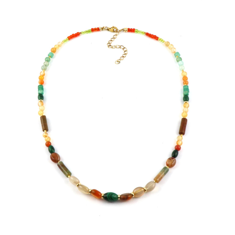 COL court agate orange et vert