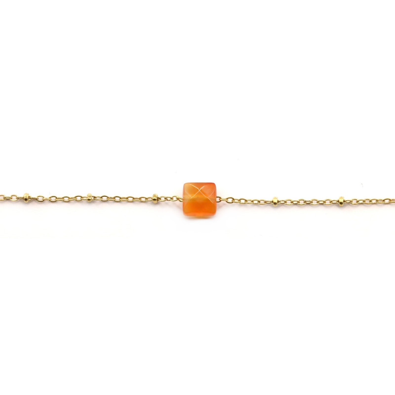 Bracelet carré cornaline