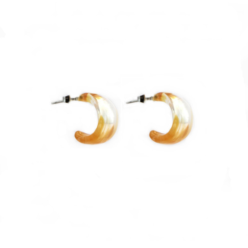 Boucles petites créoles 17mm résine