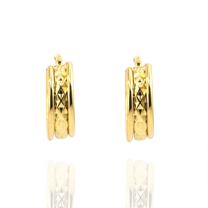 Créoles facettes 24mm