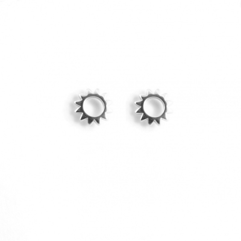 Puces soleil argent 925