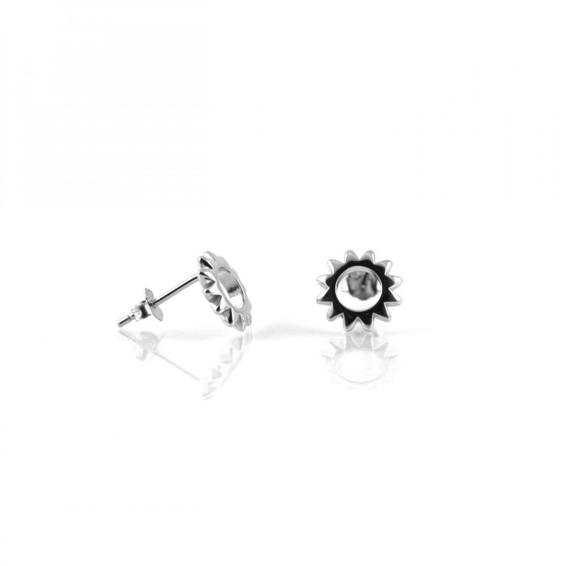 Puces soleil argent 925