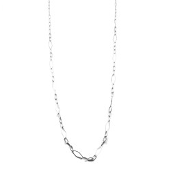 COL long chaîne losanges acier inox
