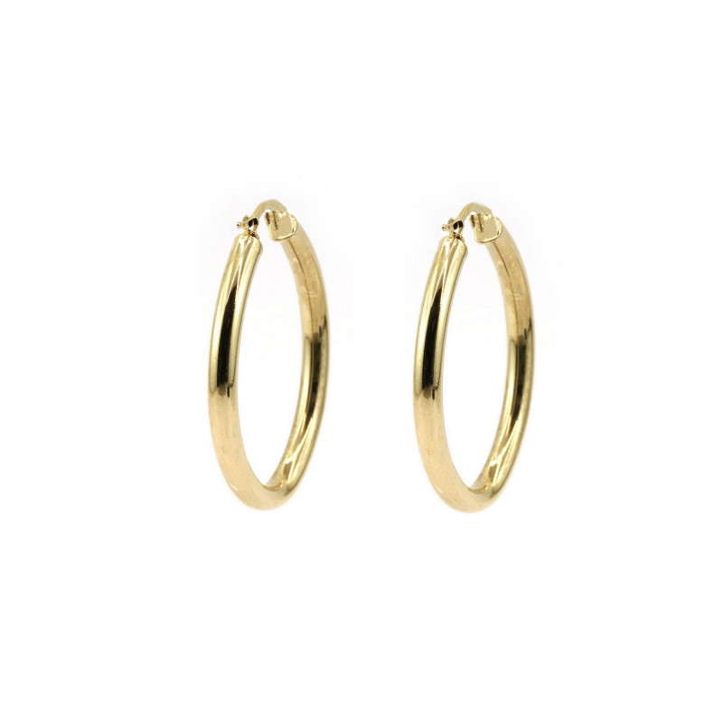 Créoles ovales 30x20x4mm - doré jaune
