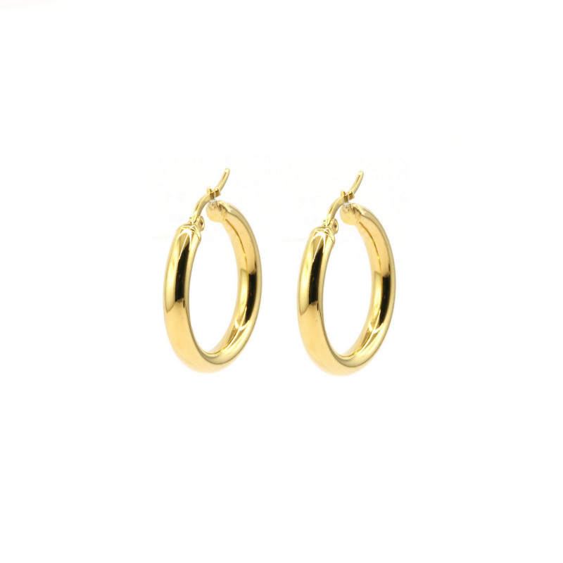 Créoles 28x4mm - doré jaune