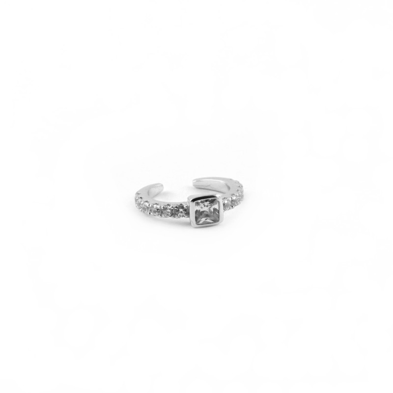 Bague d'oreille sertis carré - Argent 925