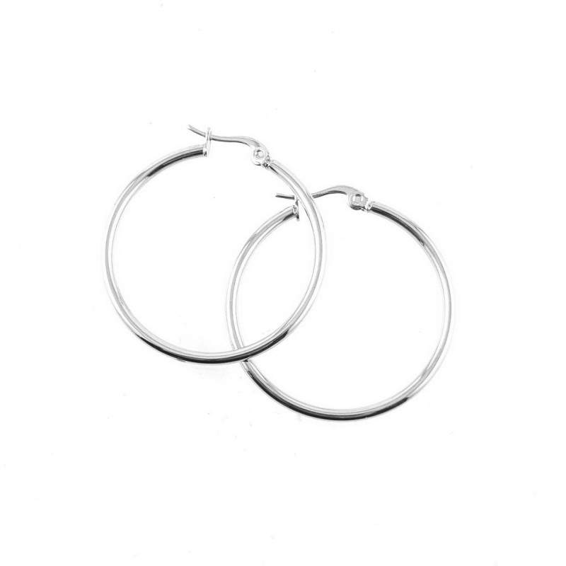 Créoles 35x2mm acier inox