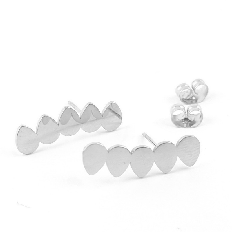 Boucles 5 feuilles clou