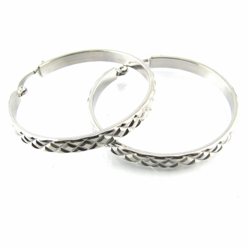 Boucles créoles ciselées 40mm