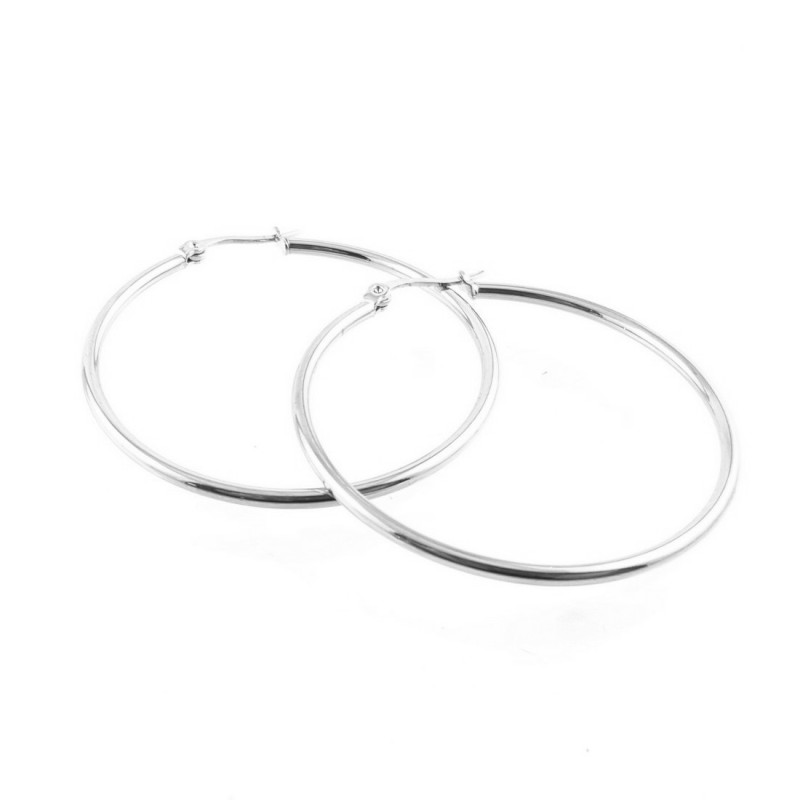Créoles 55x2mm acier inox