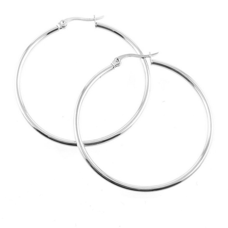 Créoles 55x2mm acier inox