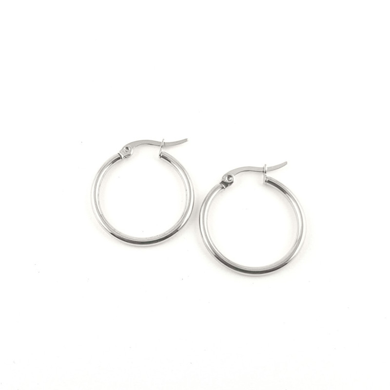 Créoles 24x2mm acier inox