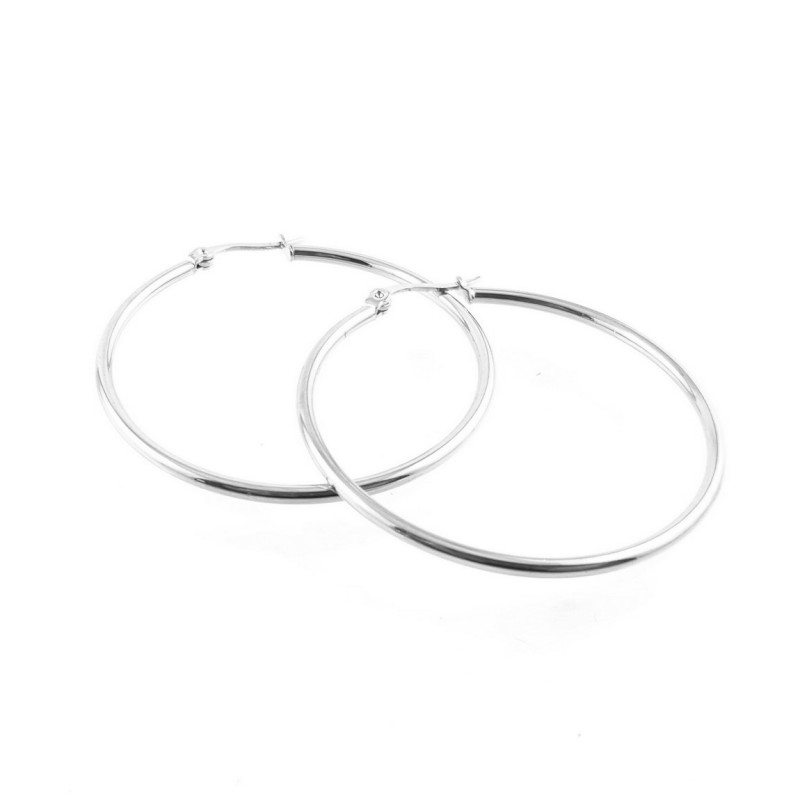 Créoles 45x2mm acier inox