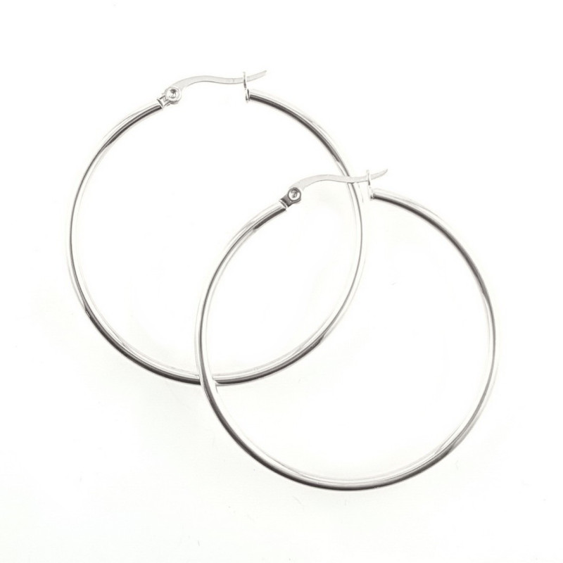 Créoles 50x2mm acier inox
