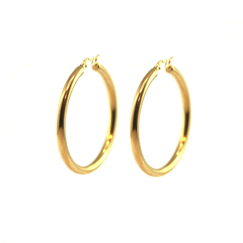 Créoles 48x4mm - doré jaune