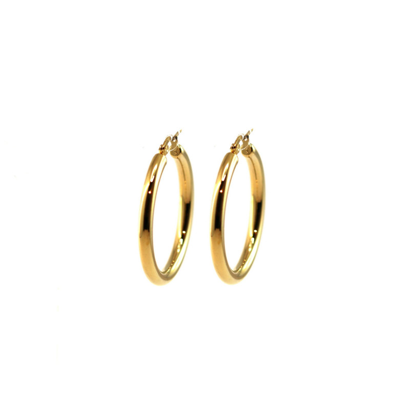Créoles 38x4mm - doré jaune