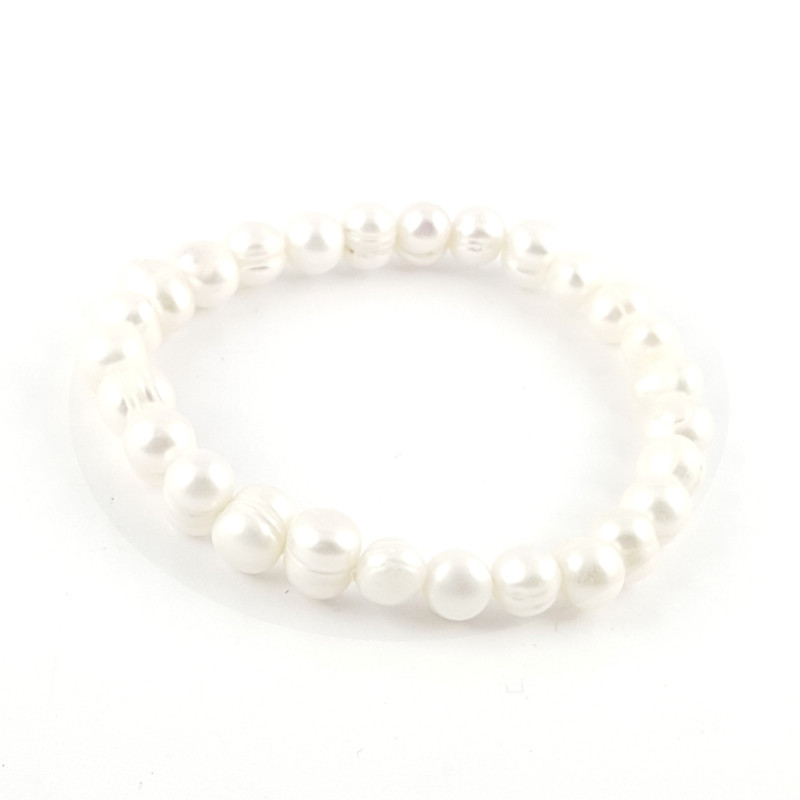 Bracelet élastique perles de cultures