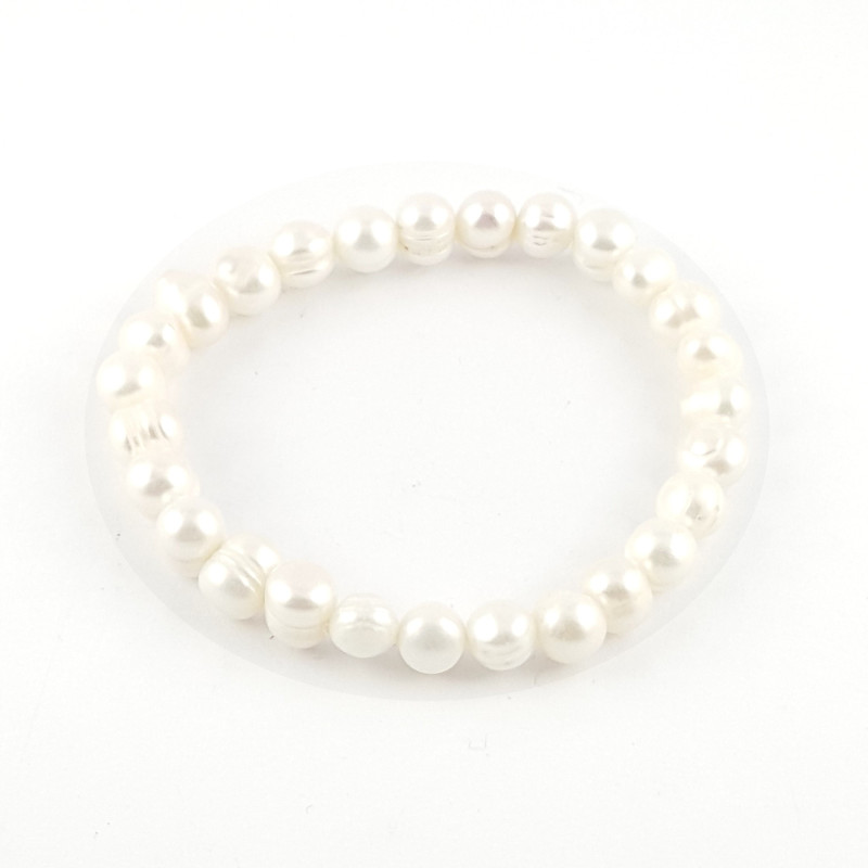 Bracelet élastique perles de cultures