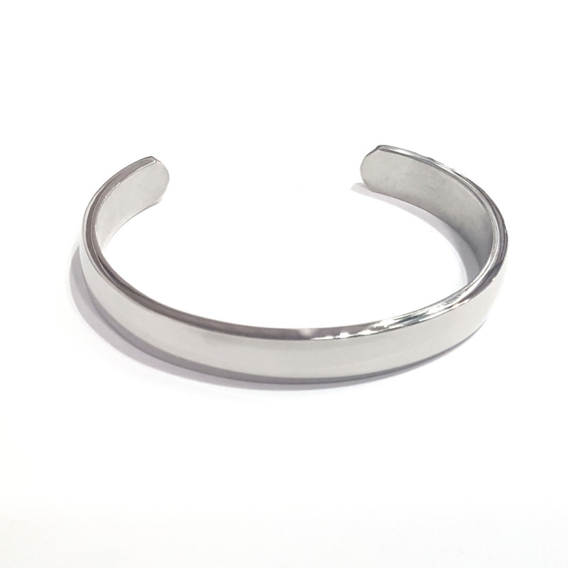 Bracelet jonc large acier