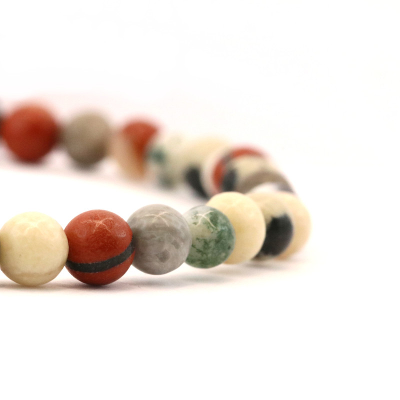 Bracelet élastique mélange agate 4mm