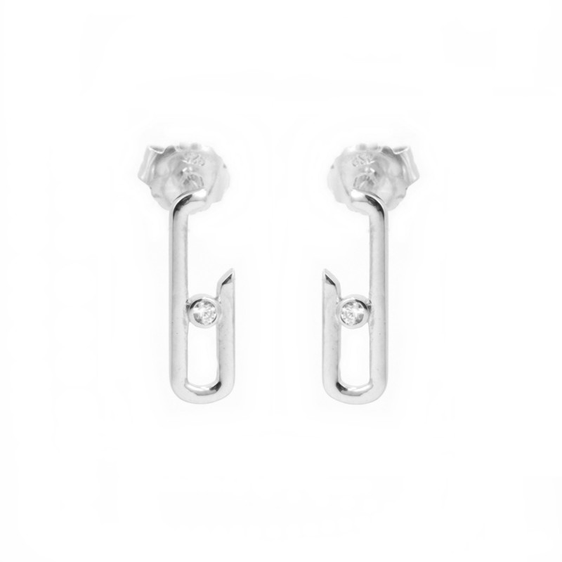 Clou rectangle design 16mm - Argent 925