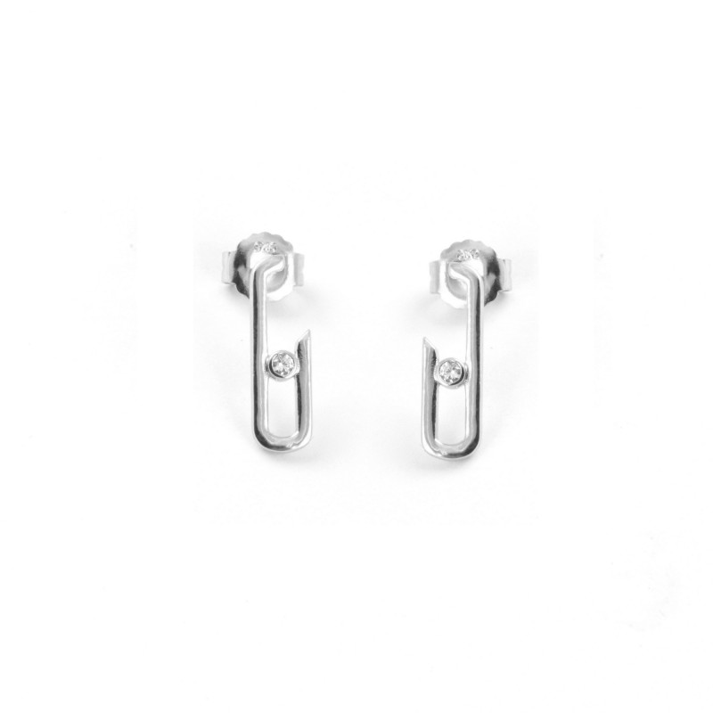 Clou rectangle design 16mm - Argent 925