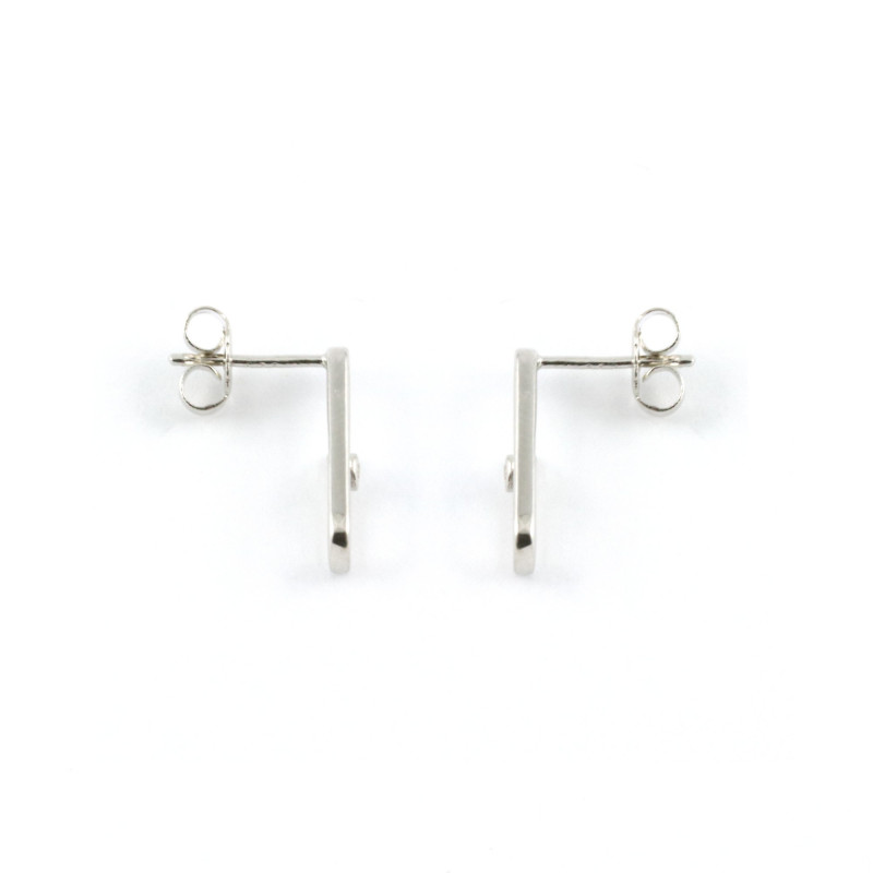 Clou rectangle design 16mm - Argent 925
