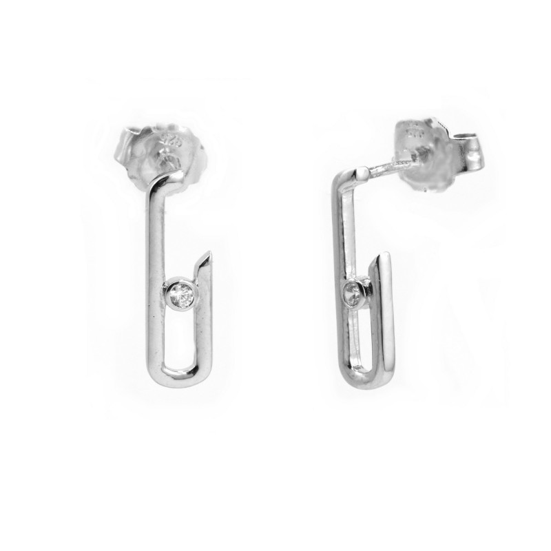 Clou rectangle design 16mm - Argent 925