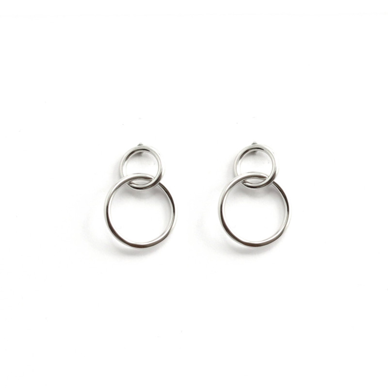 Boucles double cercle Argent925
