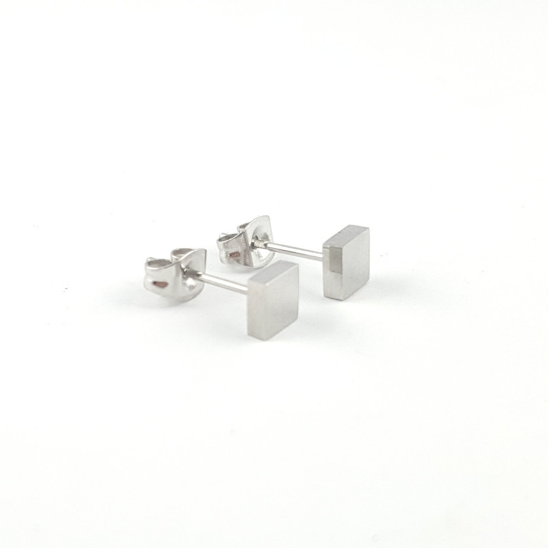 Puces carrées acier inox - 4mm
