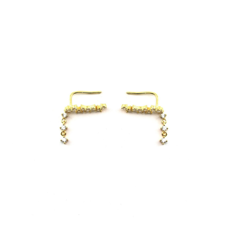 Boucles grimpantes pendantes Arg925 doré Oz