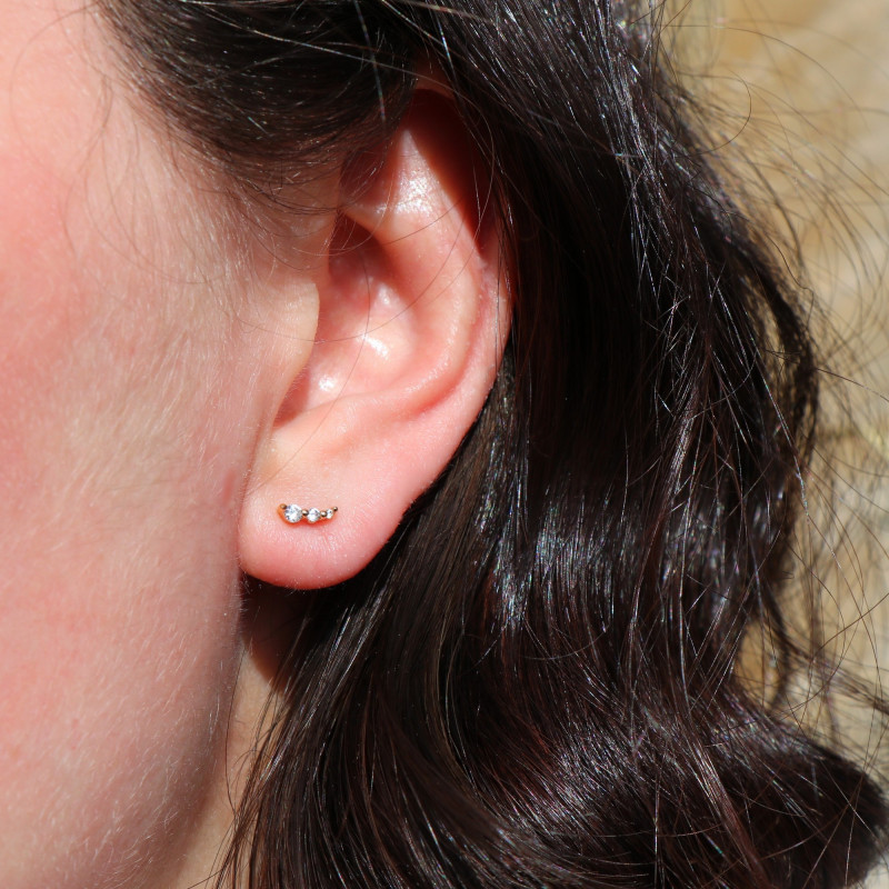 Boucles clous puce Oz Plaqué Or