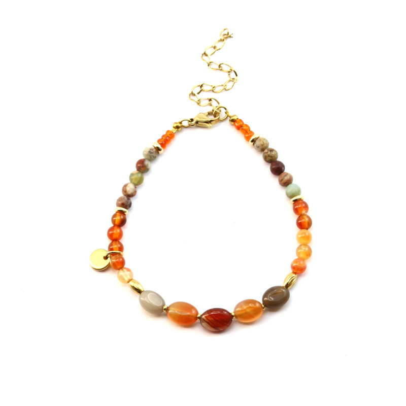 Bracelet enfilade cornaline