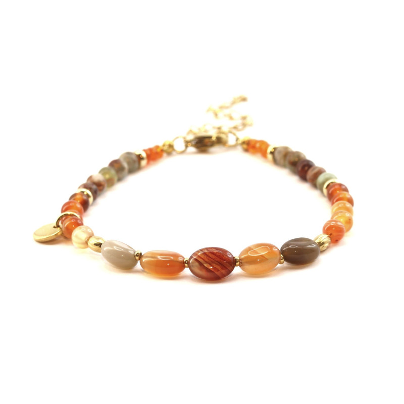 Bracelet enfilade cornaline