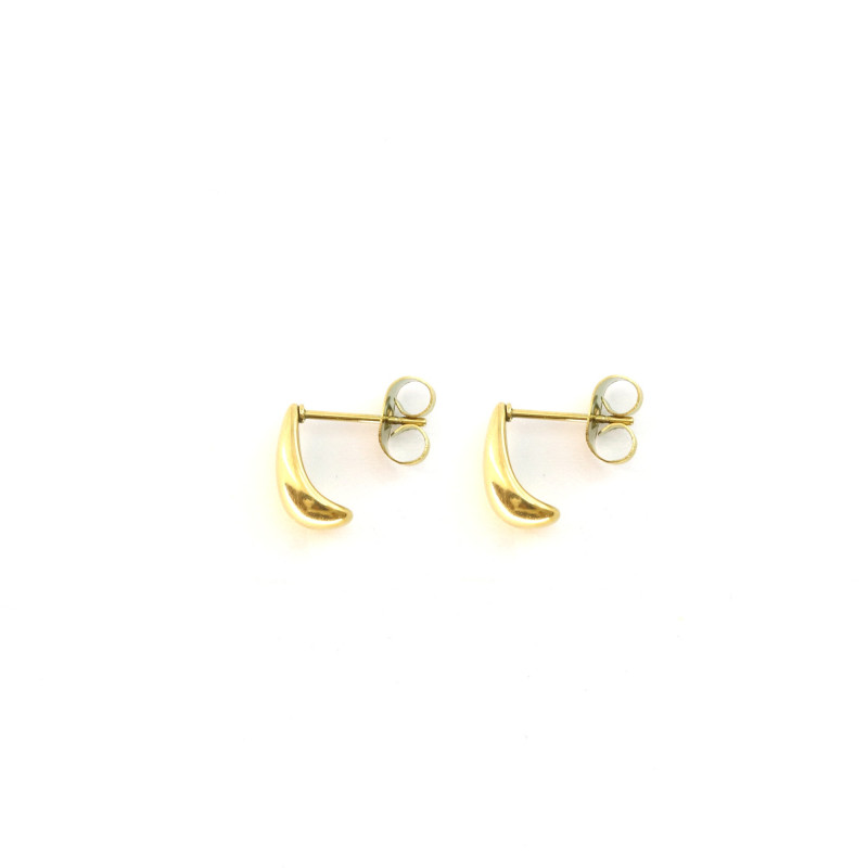 Boucles mini-gouttes 10mm acier inox doré