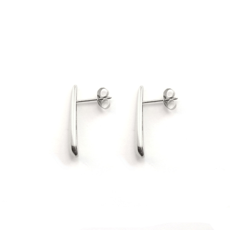 Boucles gouttes allongées 24mm acier inox
