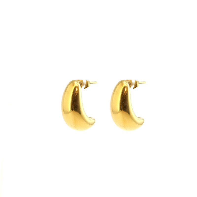 Boucles gouttes 20mm acier inoxydable doré