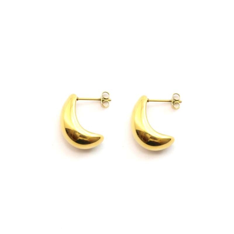 Boucles gouttes 20mm acier inoxydable doré