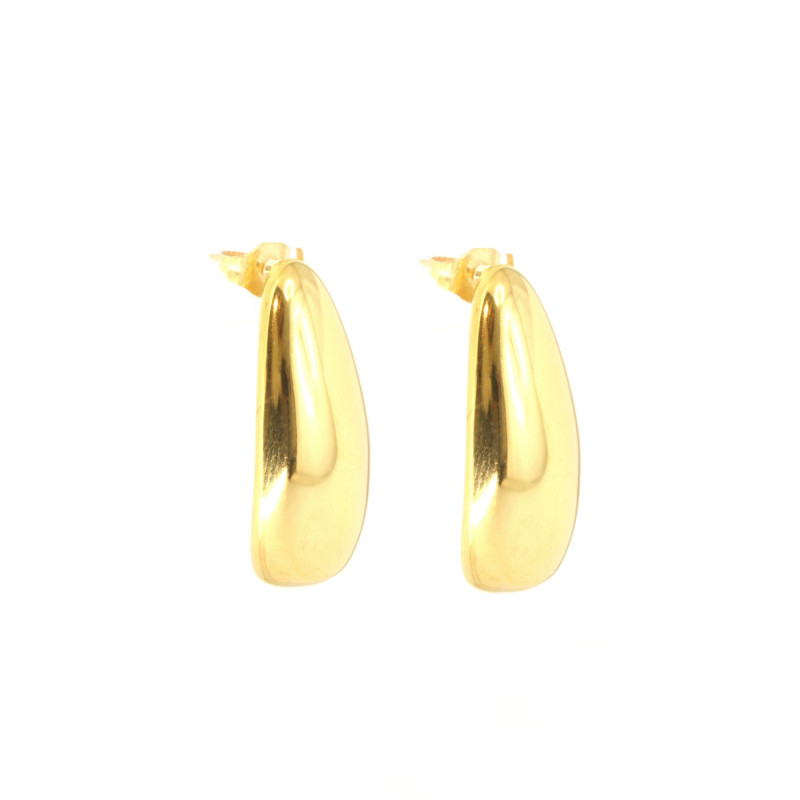 Boucles grandes gouttes acier inox doré