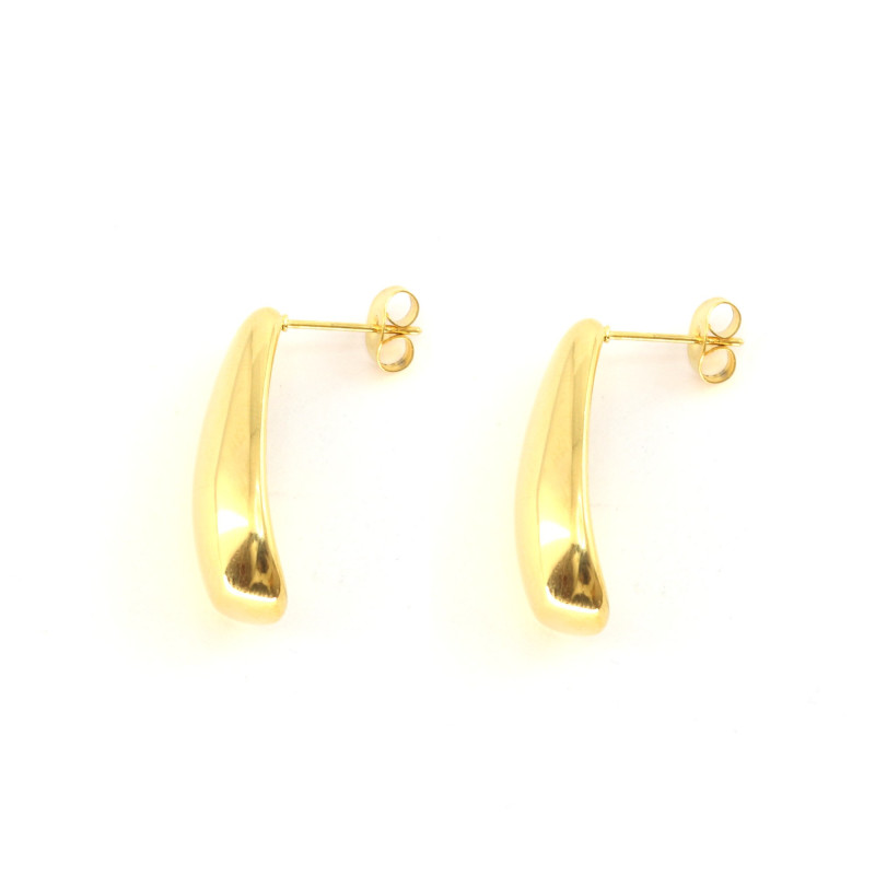 Boucles grandes gouttes acier inox doré