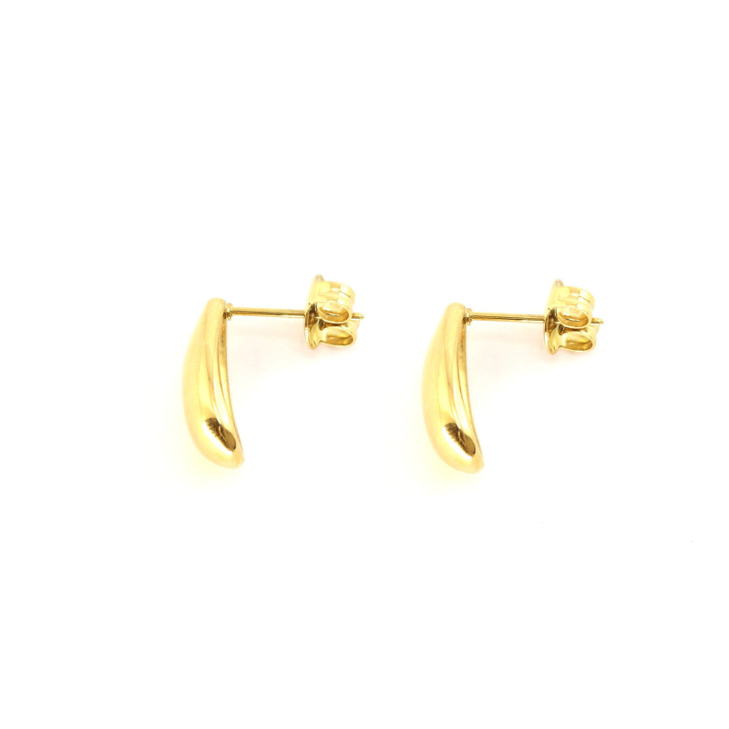 Boucles moyenne gouttes acier inox doré
