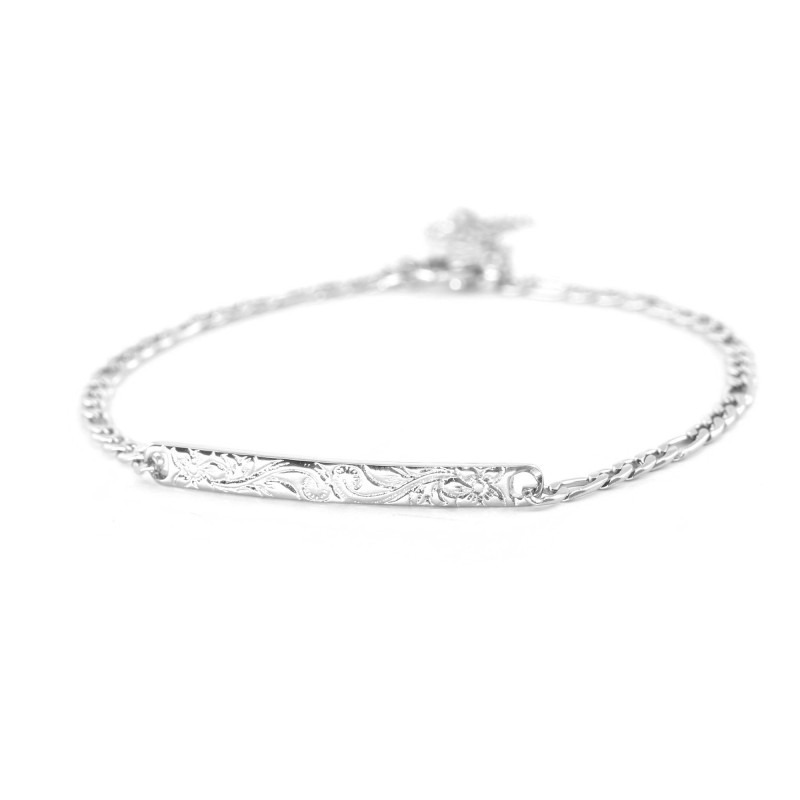 Bracelet look gourmette acier inox